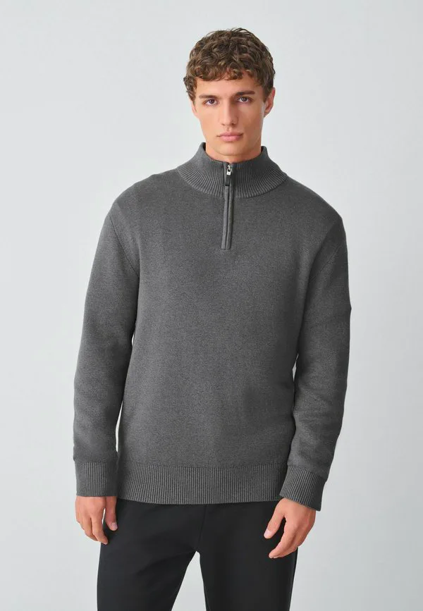 Джемпер с логотипом оленя, стандартного кроя. Next, Charcoal Grey