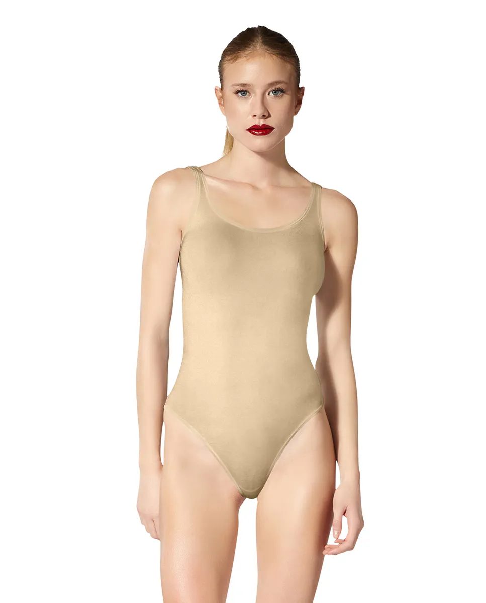 

Блестящее боди с круглым вырезом Wolford, цвет Marrón claro