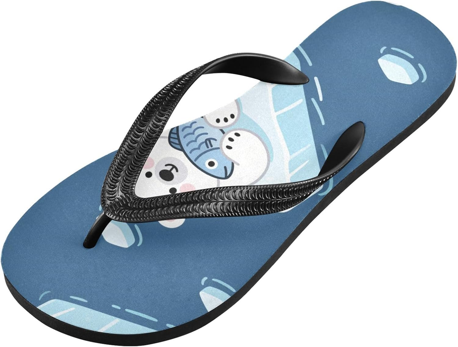 

Женские летние пляжные шлепанцы с медведем и кубиком льда, синие, быстро сохнущие, сандалии для мужчин A2301288 Umiriko