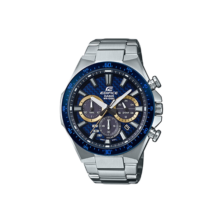 

CASIO Часы Men EDIFICE Blue Watch, Blue Dial Silver Strap