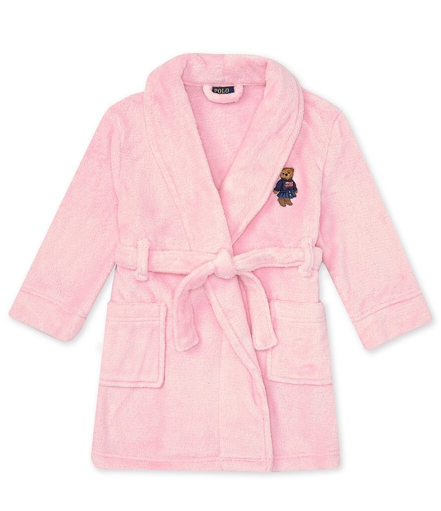 

Махровый халат Polo Ralph Lauren Little Girls 2T-6X, розовый