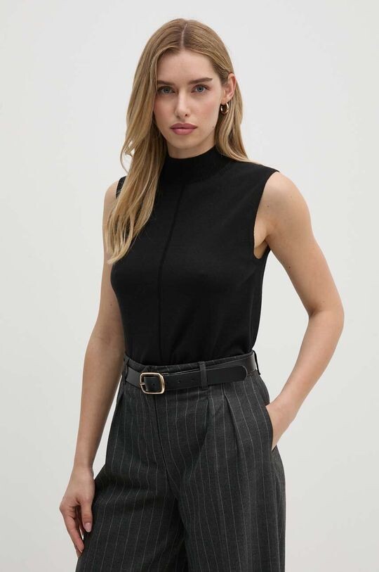 

Жилет из смесового шелка Calvin Klein, черный