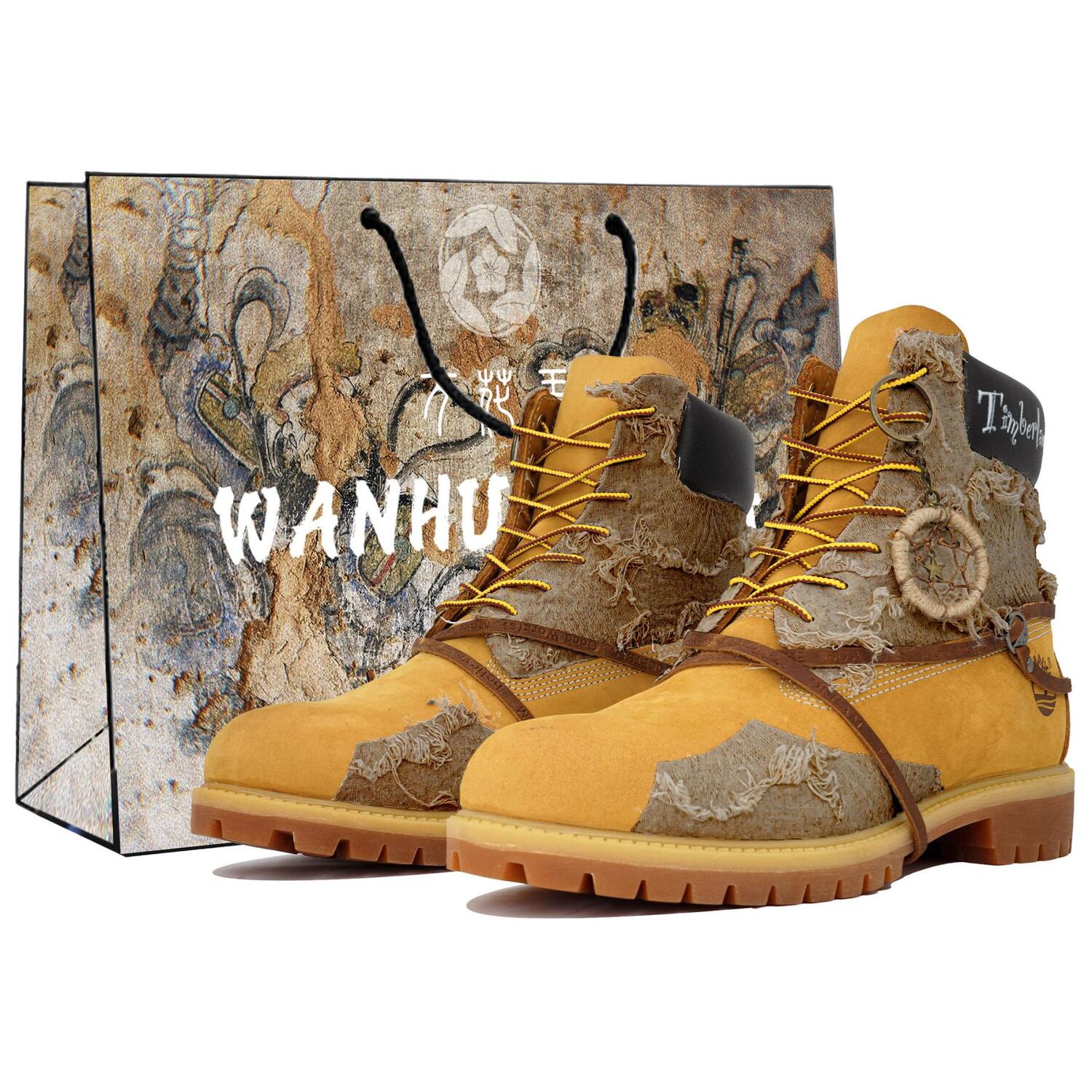 Мужские ботинки Timberland Martin кастомизированные "Пустыня", коричневый — фото 2