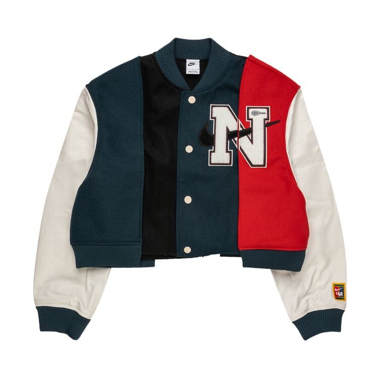 

Куртка Nike x YOON Oversized Varsity Jacket Black/Armory Navy/Phantom/White, разноцветный