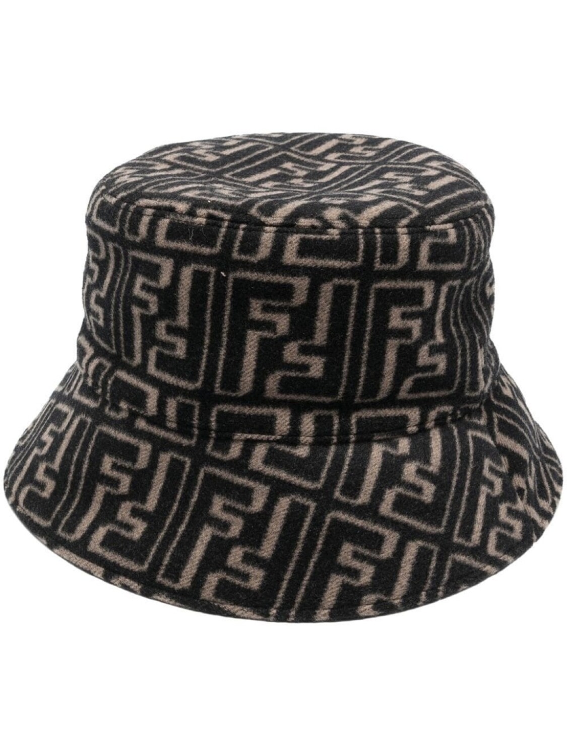 

FENDI жаккардовая панама с логотипом FF, черный