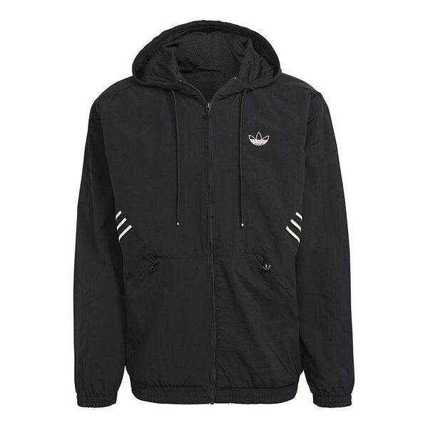 

Куртка adidas originals Sprt Arc Wndbkr Casual Sports Hooded Jacket Black, желтый