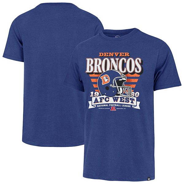 

Мужская футболка '47 Royal Denver Broncos Stripe Splash Franklin Throwback 47 Brand