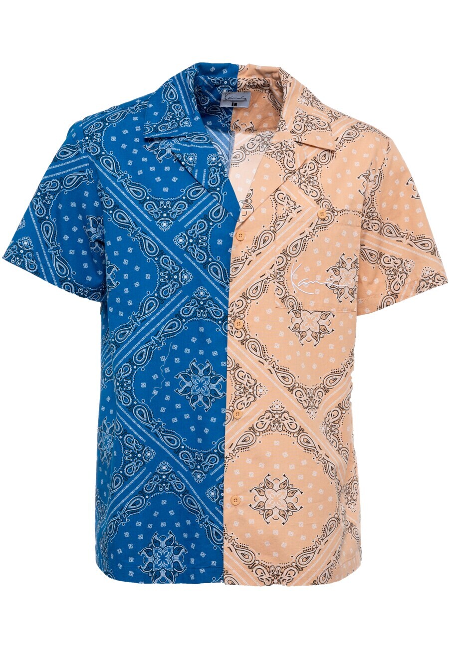 

Рубашка Karl Kani Regular fit Button Up, бежевый/синий