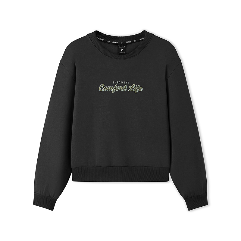 

Skechers Свитшот женский угольно-черный Carbon Black/0018