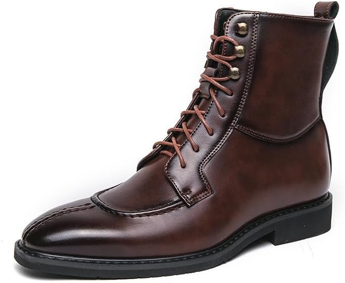 

Мужские классические кожаные ботинки с шнуровкой Oxford Santimon, повседневные, формальные, модные, байкерские, короткие ботинки, черные и коричневые