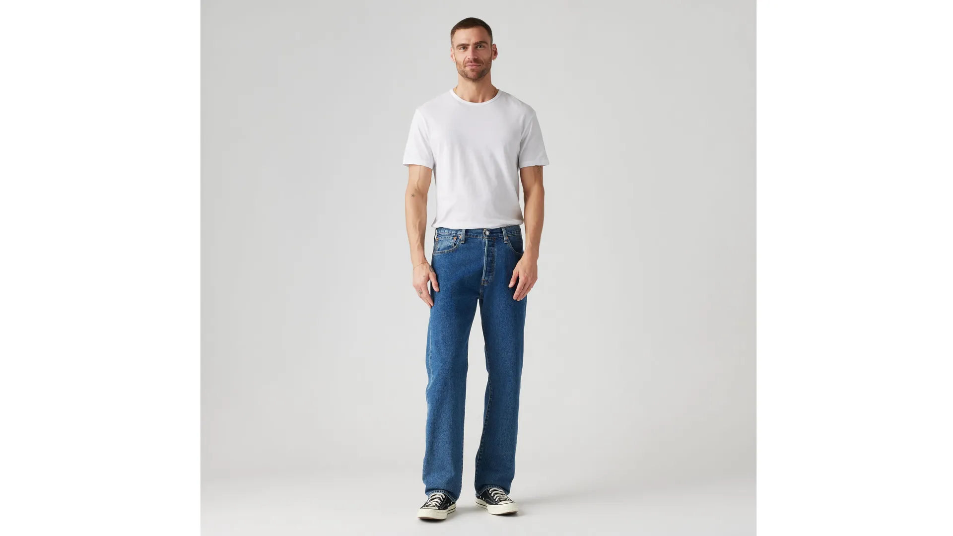 

501 мужские джинсы оригинального кроя Levi's, цвет Restore The Feeling - Medium Wash - Stretch