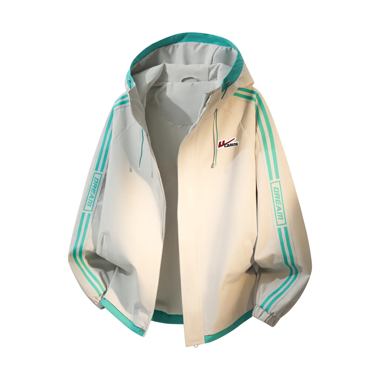 

Куртка Unisex Hooded Moderate Hard Shell WARRIOR, светло-серый зеленый (diy badge)