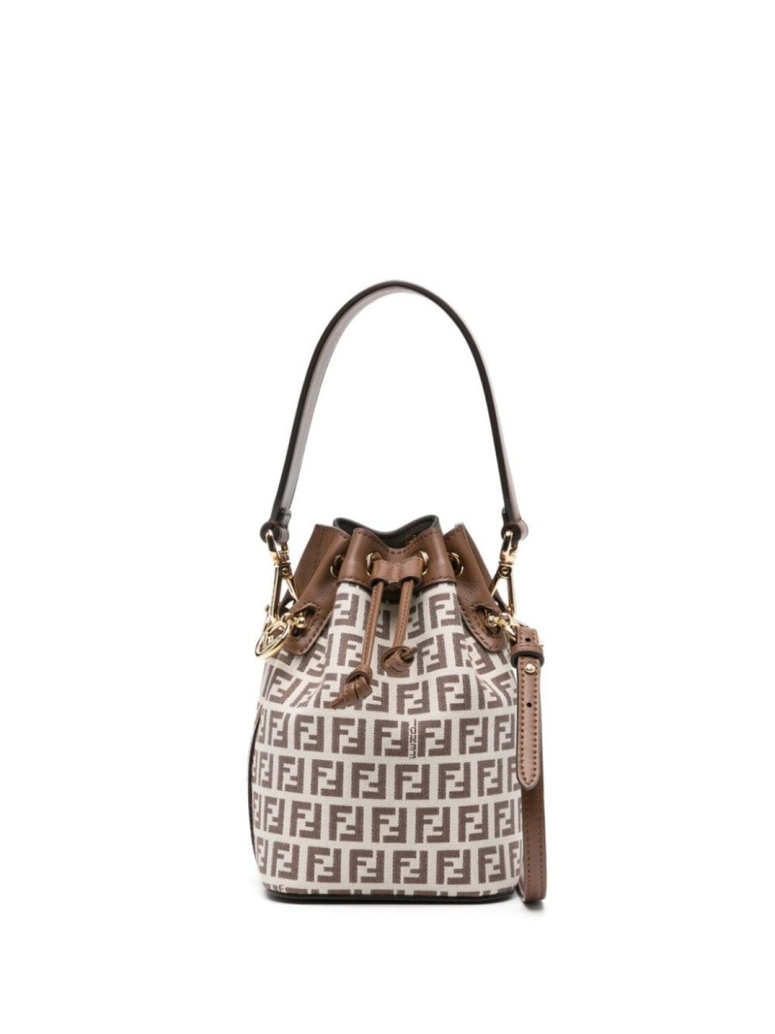 

Мини-сумка FENDI Mon Tresor с логотипом FF, коричневый