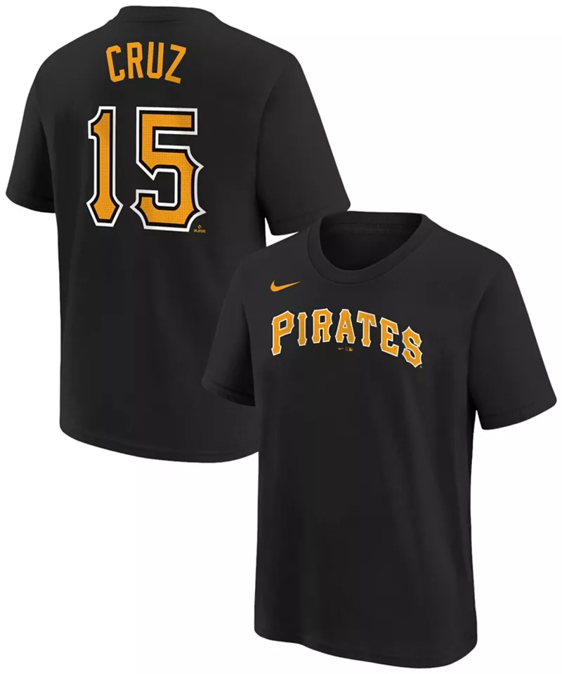 

Черная домашняя футболка Nike Youth Pittsburgh Pirates Oneil Cruz #15