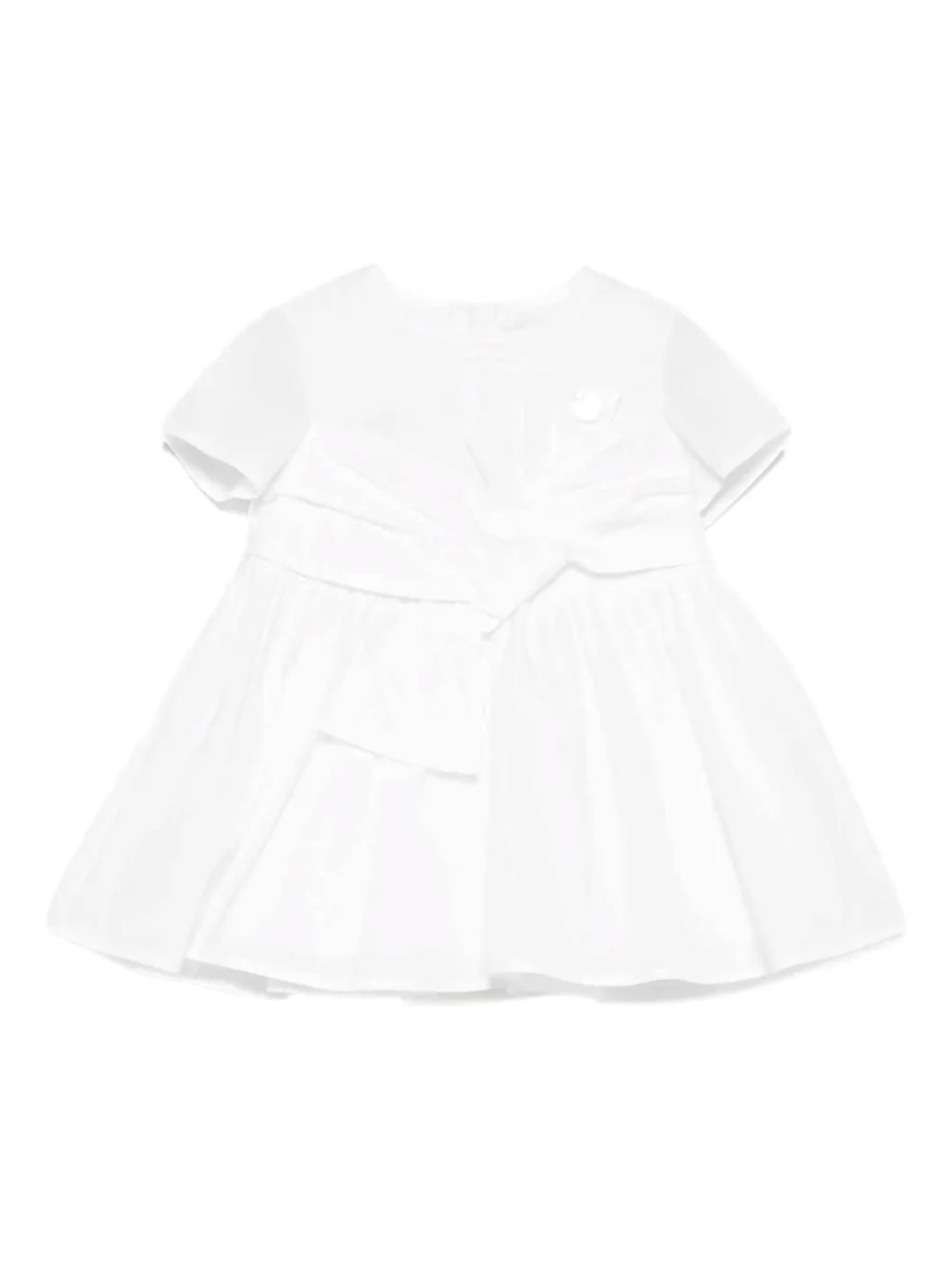 

Расклешенное платье Elisabetta Franchi Kids с бантом, белый