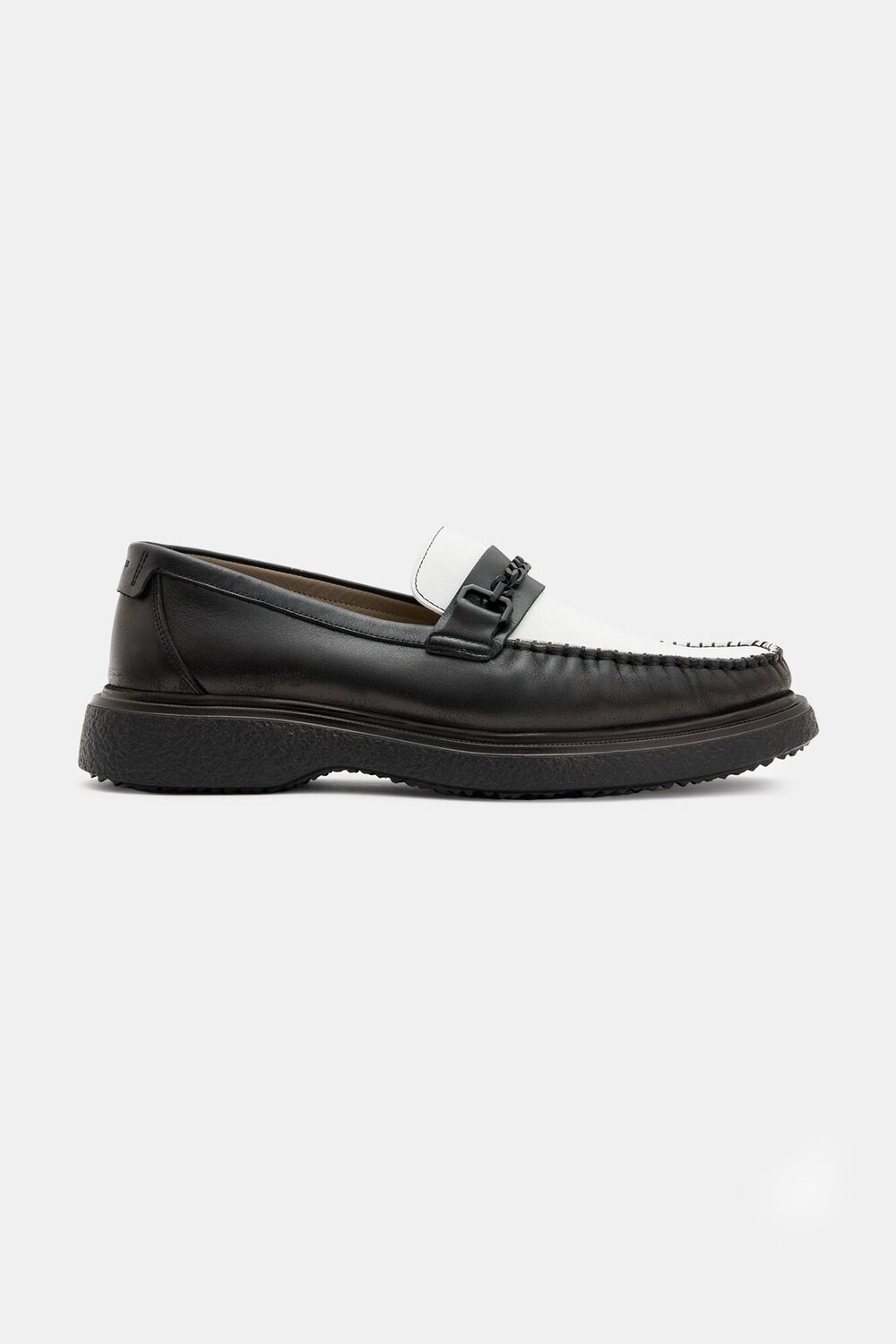 

Кожаные лоферы AllSaints Gibbs Chain Loafer, черный