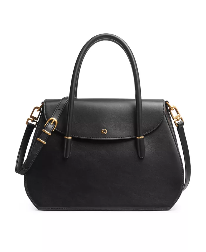

Кожаная сумка Bellerose с двойной верхней ручкой Donna Karan New York, черный