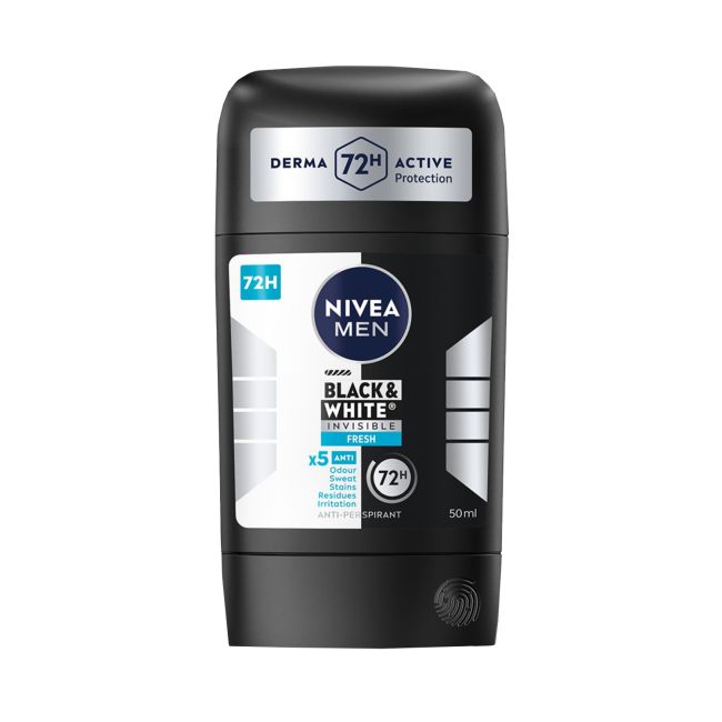 

Черно-Белый невидимый свежий дезодорант-карандаш Nivea Men, 50 мл