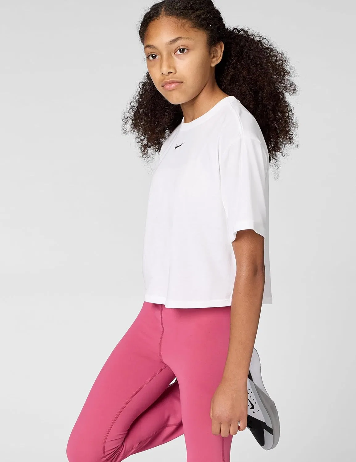 Футболка Nike Dri-FIT с коротким рукавом, белый/черный — фото 2