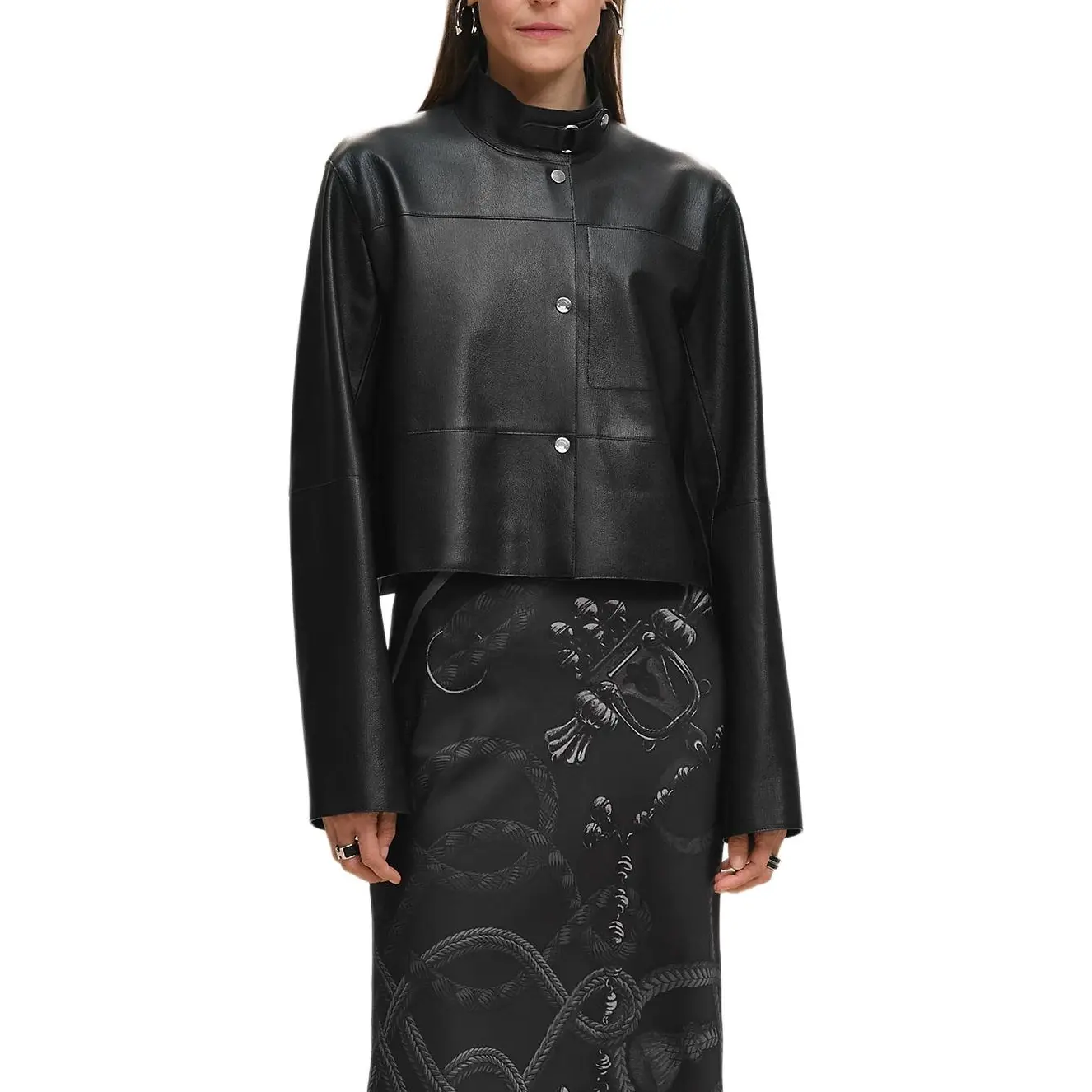 

HERMES Кожаная куртка женская, Black
