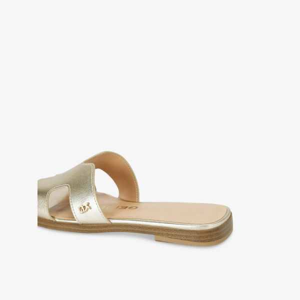 Сандалии на плоской подошве Kg Kurt Geiger Raven из искусственной кожи, золотой — фото 4