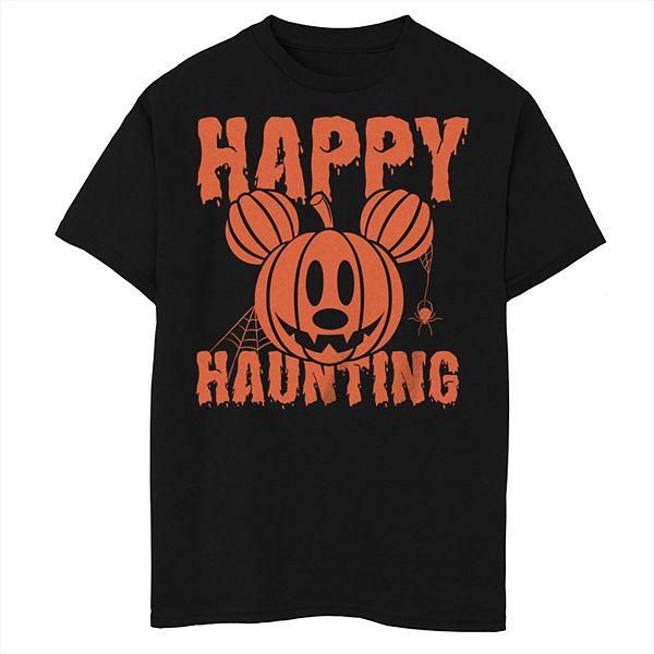 

Футболка Mickey Mouse для мальчиков 8-20 Halloween Jack-o'-lantern Happy Hauntings Husky Disney