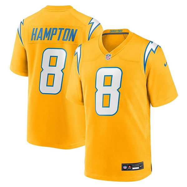 

Мужская игровая футболка Omarion Hampton Los Angeles Chargers Alternate Charger Power Nike