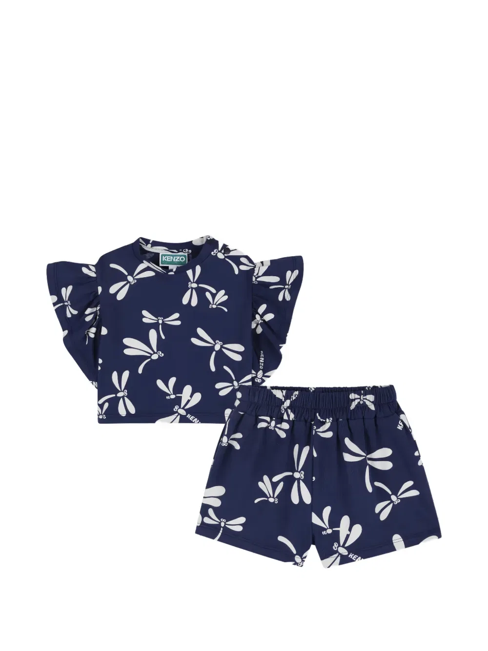 Комплект шорт с принтом Kenzo Kids, синий