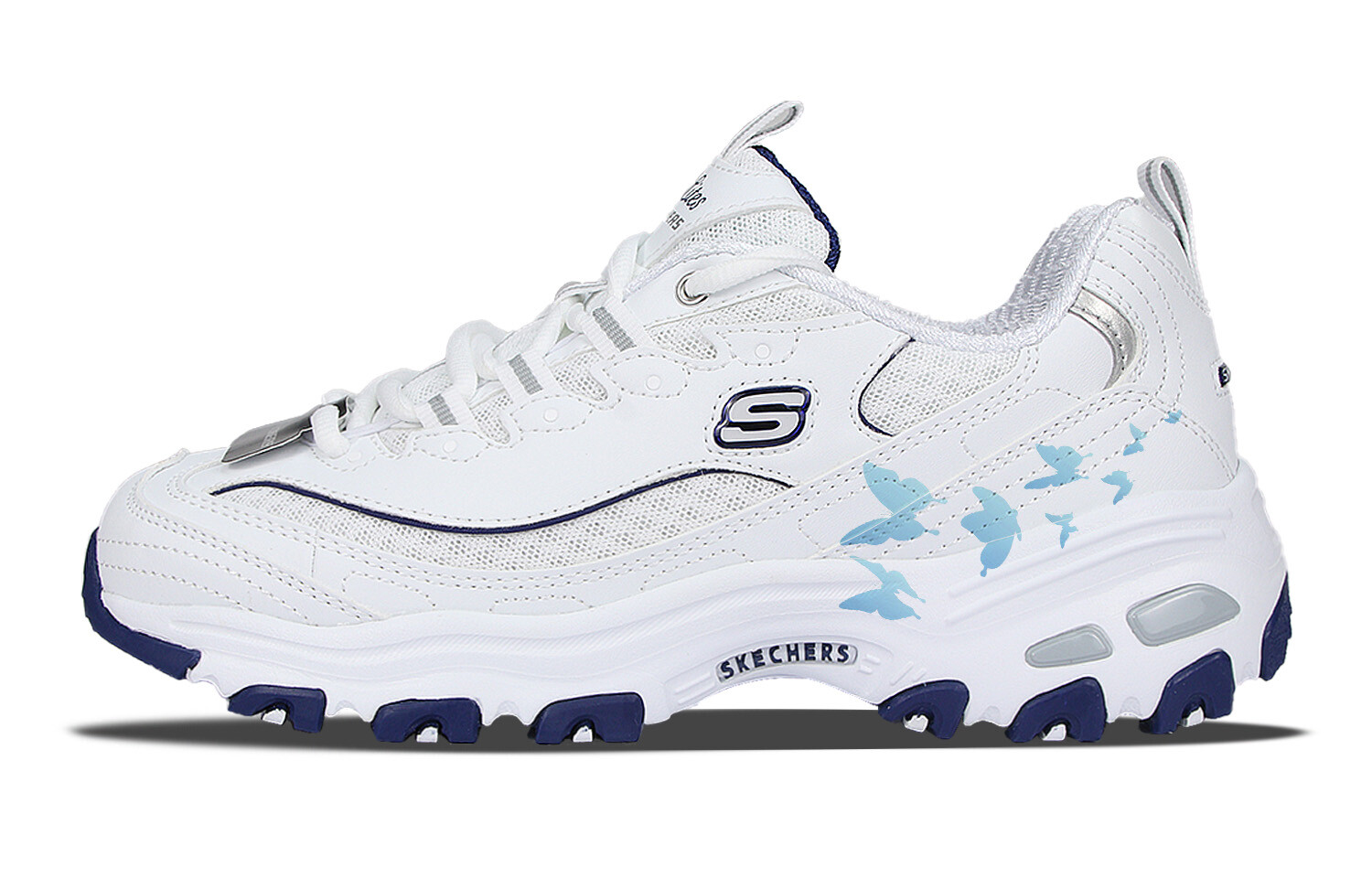 

Кроссовки Skechers D"Lites 1.0 Chunky Sneakers Women's Low-top Blue, белый