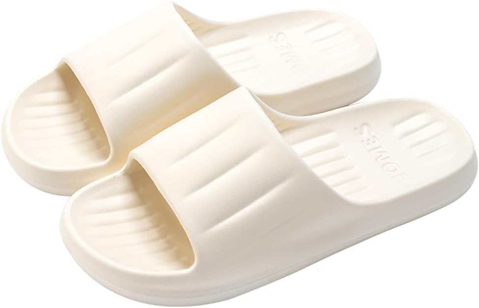 

Тапочки Cliont Cloud для женщин и мужчин, домашние тапочки-подушки, шлепанцы для душа, нескользящие ванной, белый