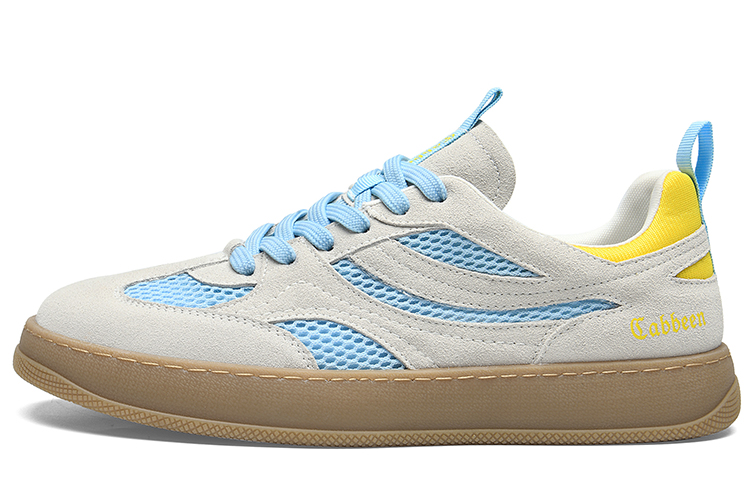 

Кроссовки для скейтбординга мужские, низкие, серо-зеленые Cabbeen, Beige Gray/Blue