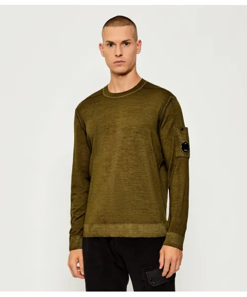

Шерстяной свитер Regular fit C.P. Company, зеленый
