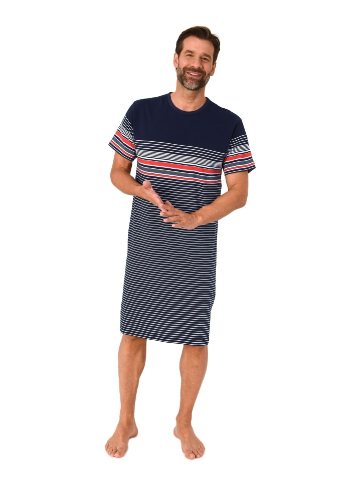 

Ночная рубашка с короткими рукавами и красными полосками NORMANN