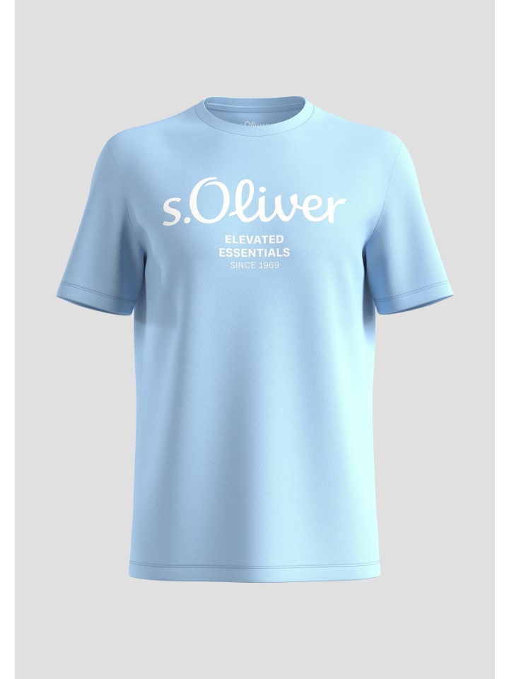 

s.Oliver Футболка 53D1 небесно-голубого цвета, Синий, s.Oliver Футболка 53D1 небесно-голубого цвета
