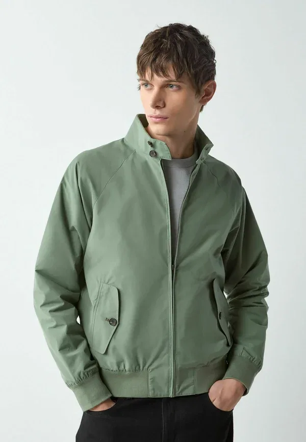 Куртка Harrington Regular Fit, водоотталкивающая, летняя, Next, цвет шалфейно-зеленый