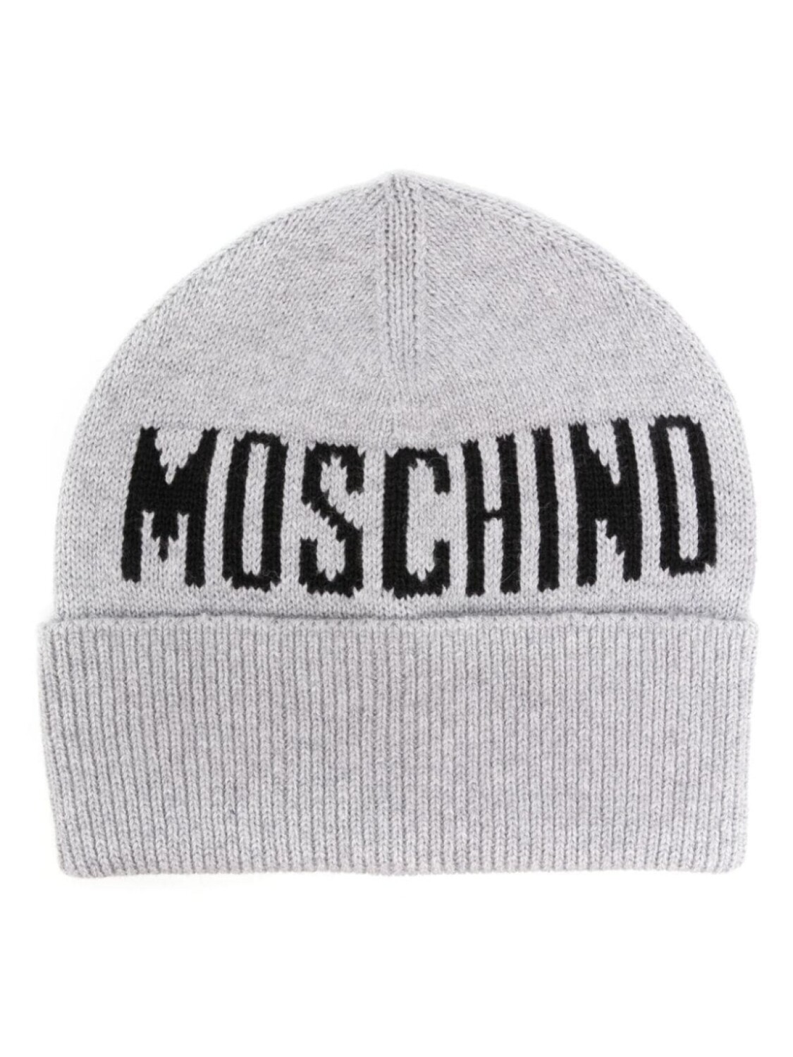 

Moschino Kids шапка бини с логотипом, серый