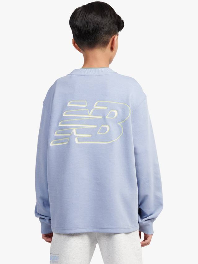 Детская футболка с длинным рукавом Premium Logo New Balance, Dusk Shower — фото 3