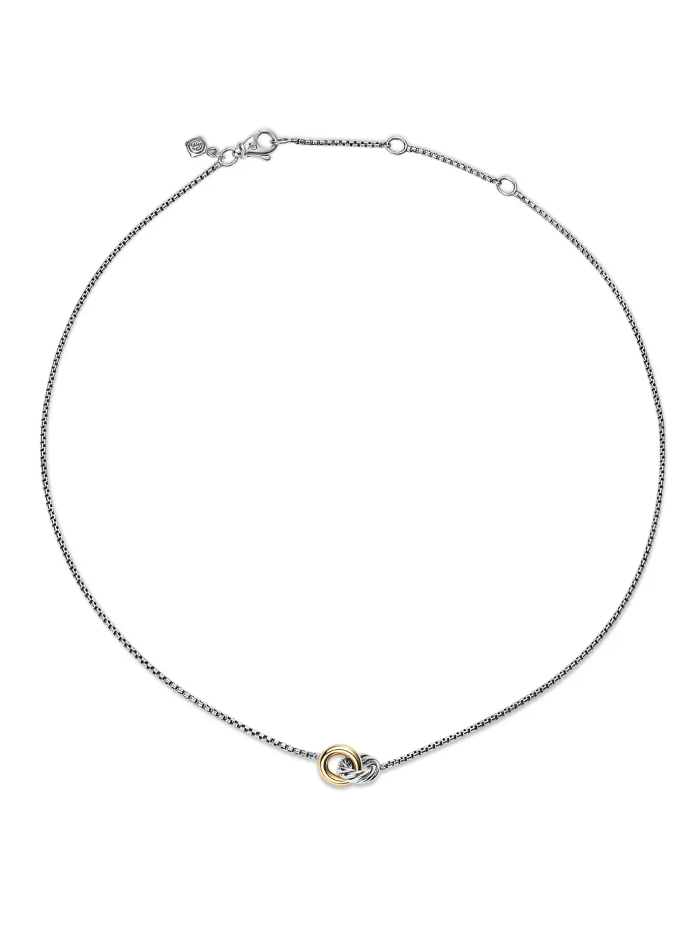 

Золотое колье Petite Cable Linked (15 мм) David Yurman, серебяный