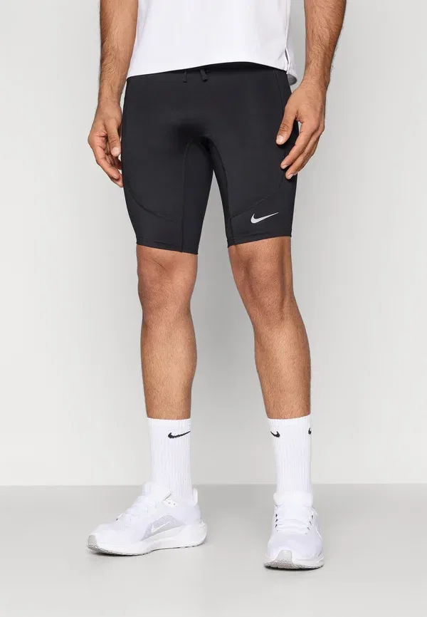 Тайтсы беговые Nike Performance Stride half short, черный/отражающий серебристый