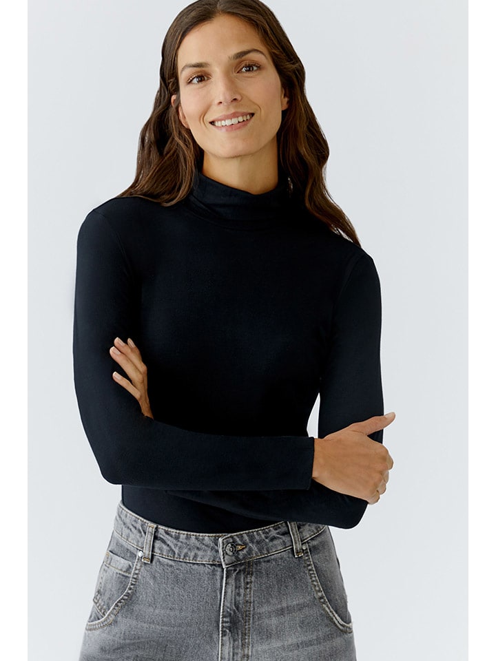 

Oui Черный свитер с высоким воротником