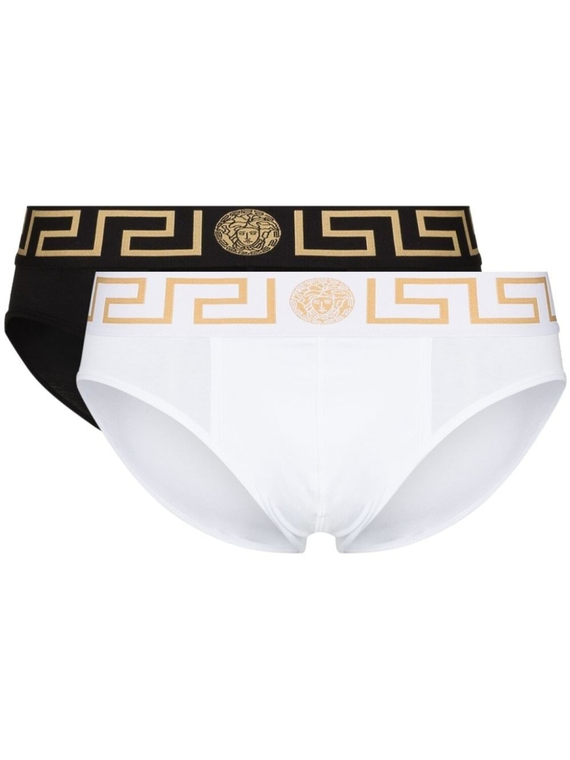 

Versace комплект из двух трусов-брифов Greca Border, черный