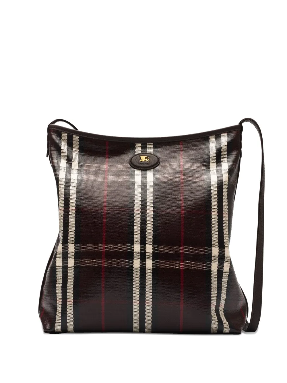 

Маленькая сумка через плечо Highlands с клетчатым узором BURBERRY, коричневый