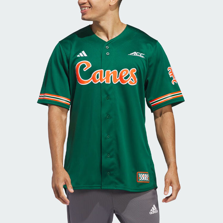 Бейсбольная майка Hurricanes мужская зеленая Adidas, зеленый — фото 2
