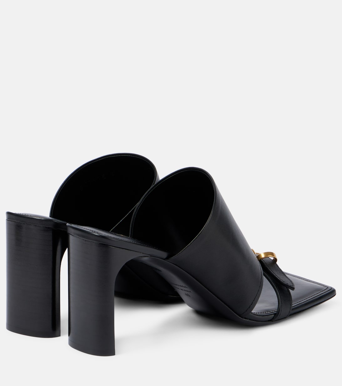 Босоножки Bel Air 80 из кожи Balenciaga, Black/ Aged Gold — фото 2