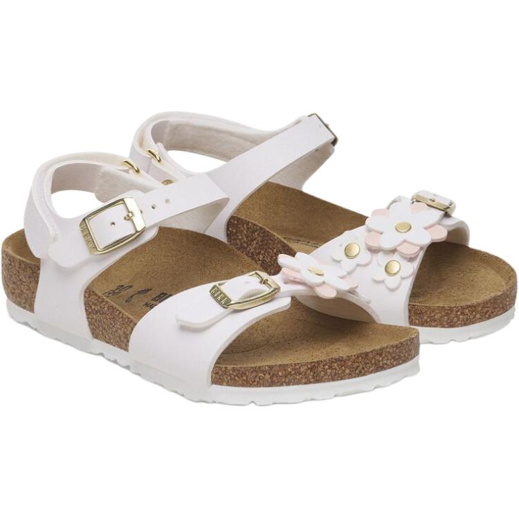Birkenstock Rio устойчивые к скольжению и истиранию низкие детские сандалии white kids' — фото 4