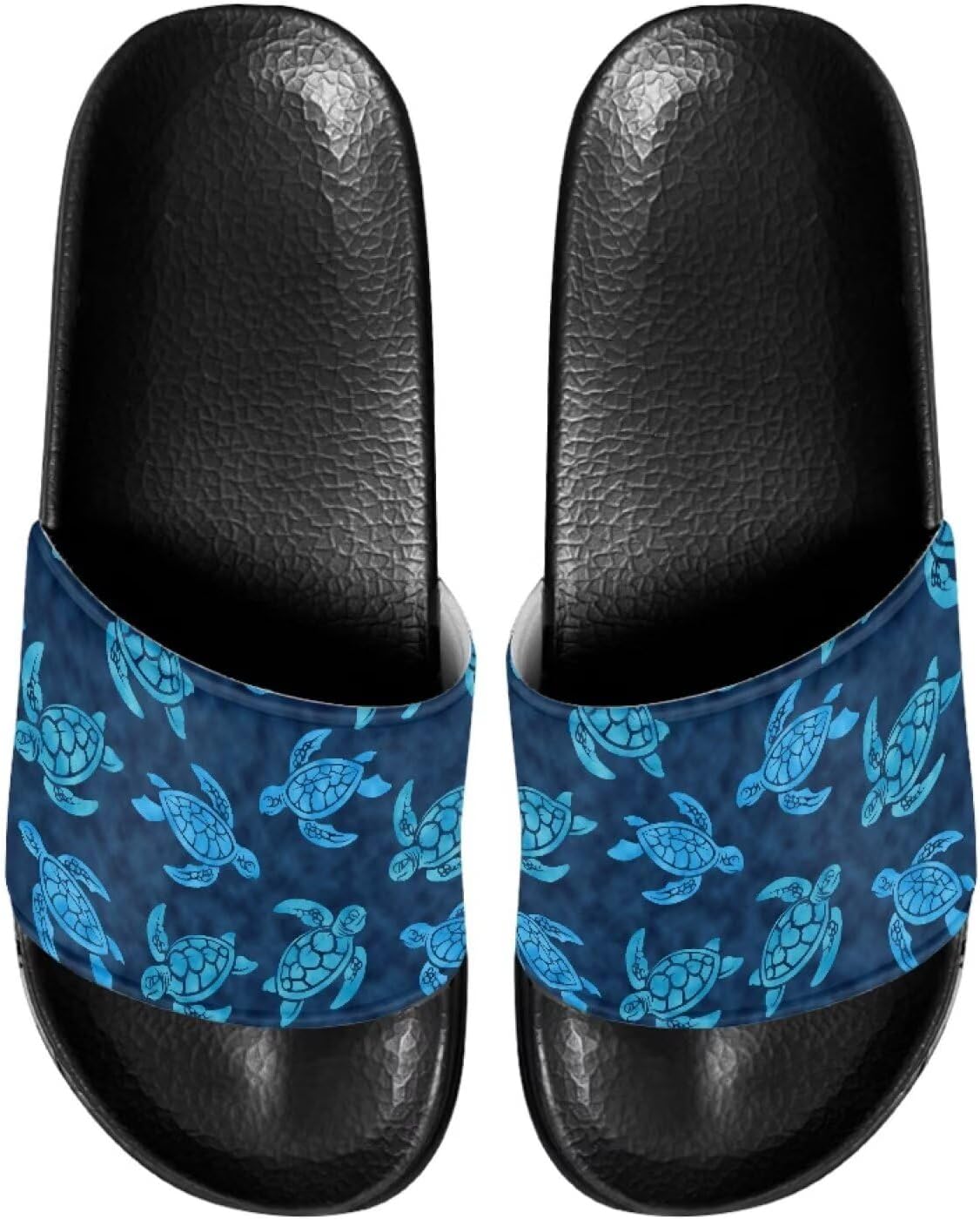 

Противоскользящие сланцы для женщин и мужчин, открытые босоножки для дома, удобные плоские шлепанцы для ванной и пляжа Annejudy, Sea Turtle
