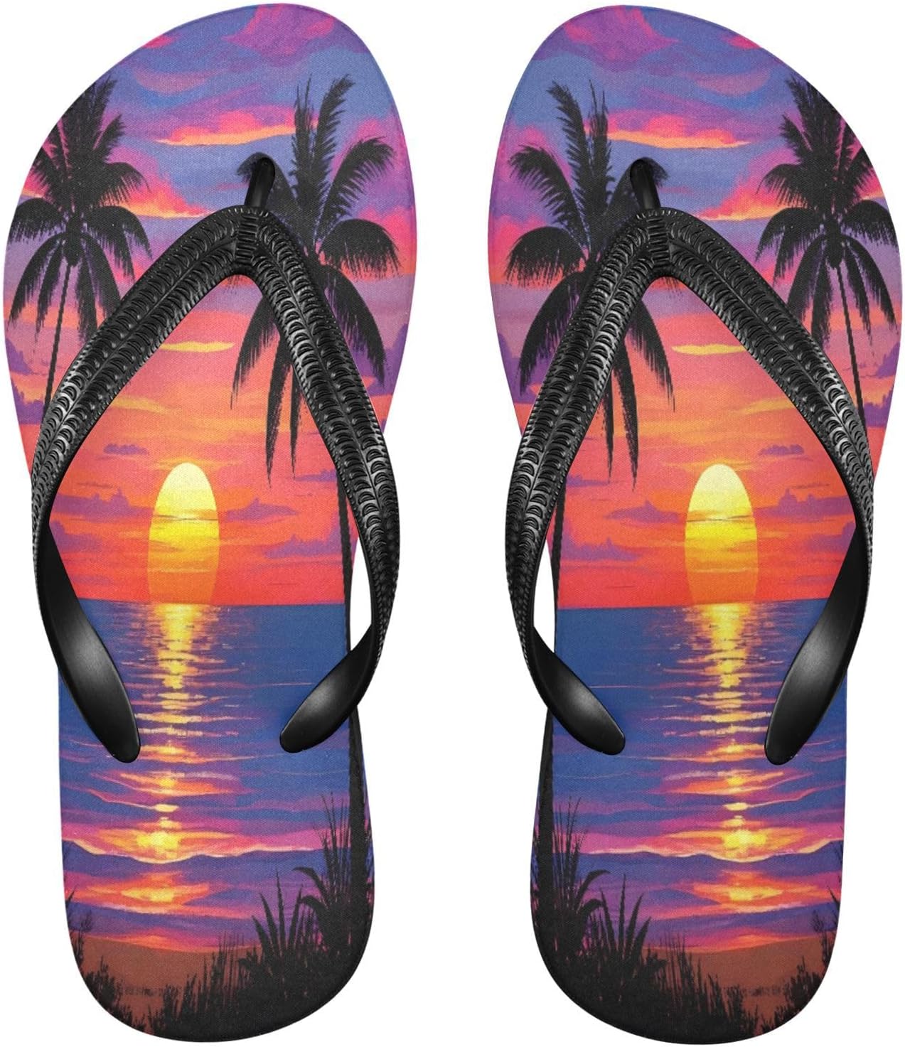 

Сланцы MNSRUU для женщин и мужчин, с рисунком пальмы и заката, женские шлепанцы, мужские сандалии, тапочки для душа, летние нескользящие сланцы для плавания, пляжа и ванной, XXL, Palm A17713