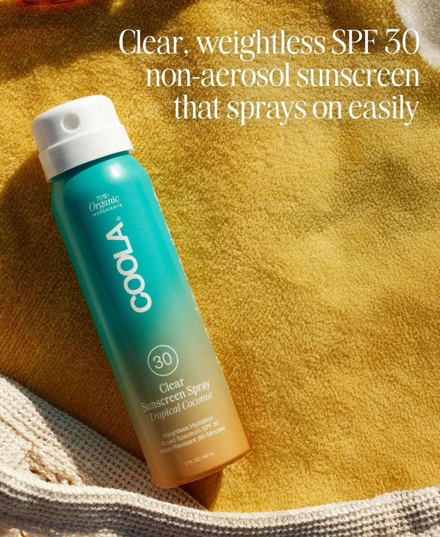 COOLA Прозрачный солнцезащитный спрей SPF 30 - Тропический кокос, 57 г — фото 2