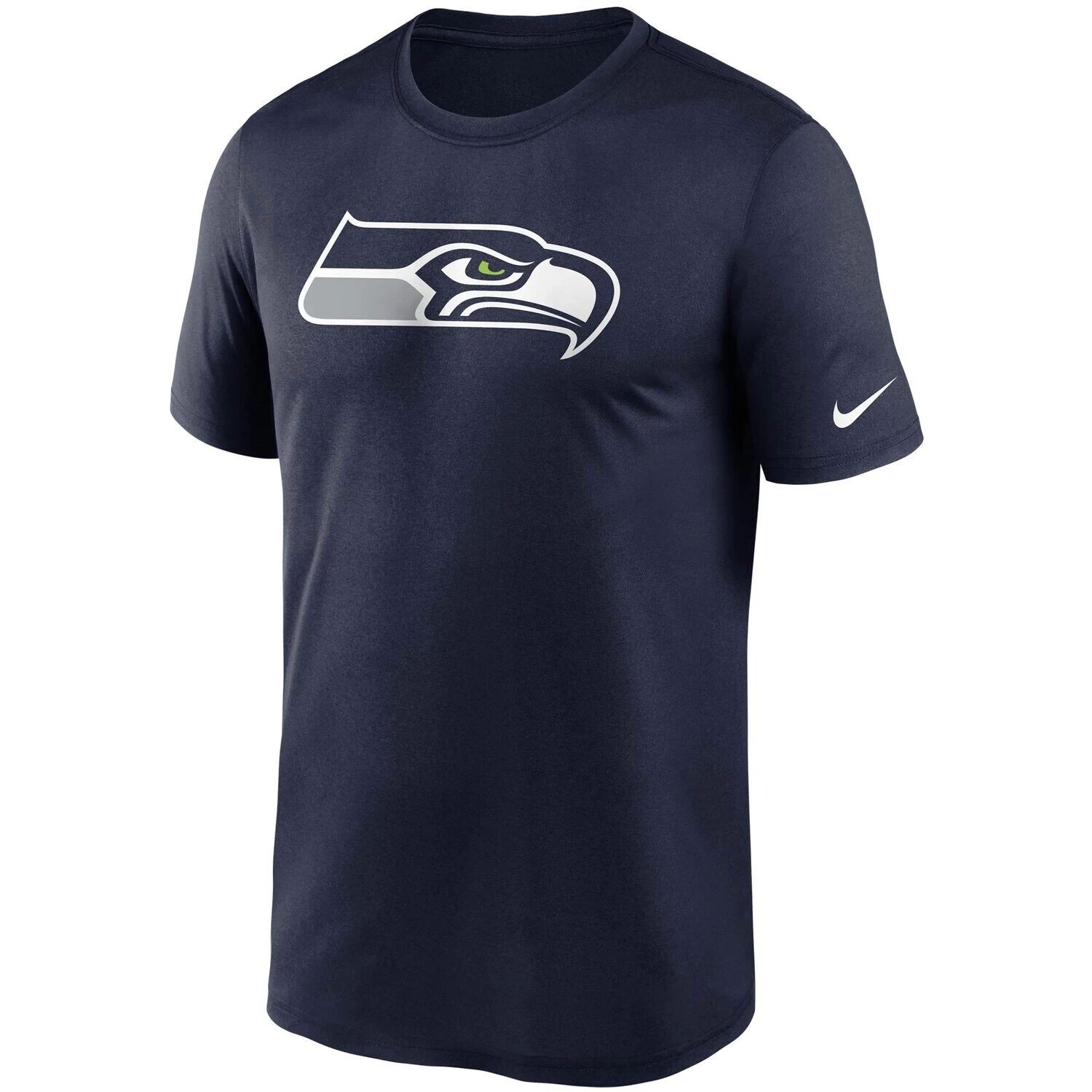 Мужская темно-синяя футболка с логотипом College Seattle Seahawks Essential Legend Performance Nike — фото 2