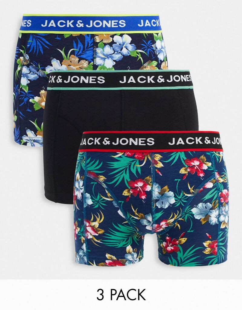 

Тройка плавок Jack & Jones с цветочным принтом